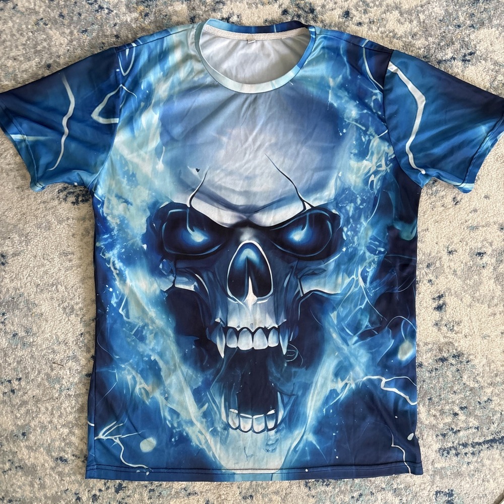 Skull Moon Gothic Horror Dark Landscape Graphic Tee - 3D All Over Print T-Shirt